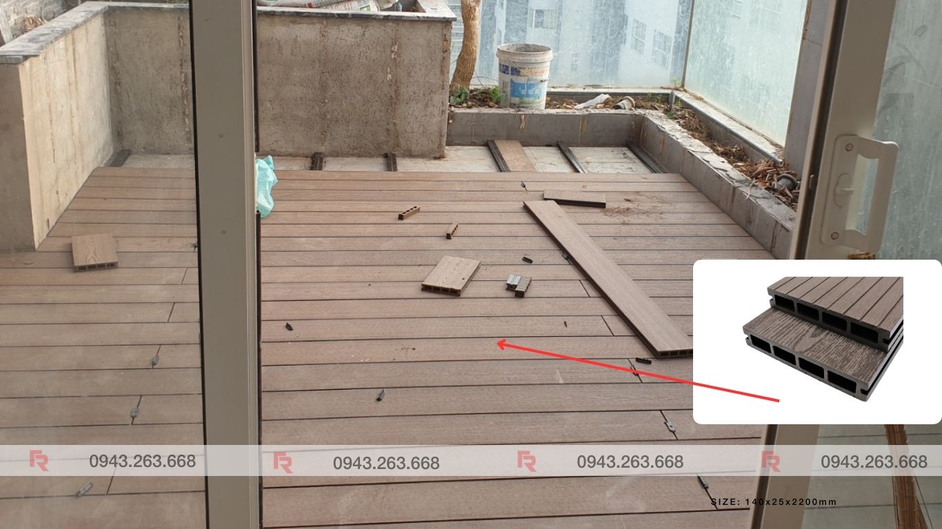 Chi tiết sàn gỗ nhựa ban công